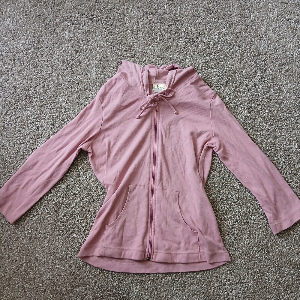 Self Esteem Dusty Rose Zip-Up Hoodie - 100% Cotton